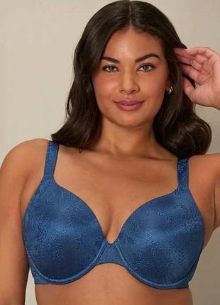 Гладкий безшовний бюстгальтер playtex 40dd темно-бірюзового кольору бретелі-трансформери