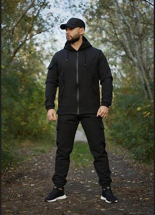 Спортивний костюм чоловічий intruder softshell чорний