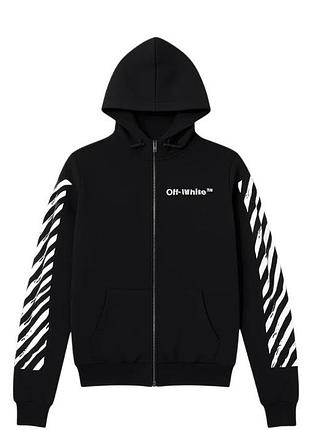 Чоловіче худі off-white caravaggio painting zip hoodie l чорне