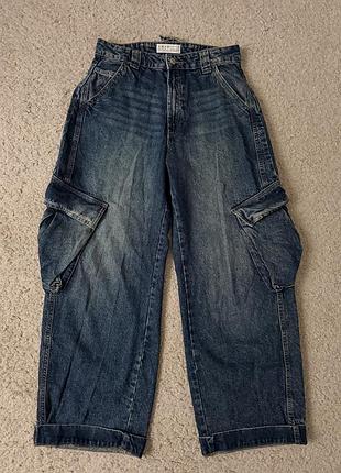 Джинси жіночі denim co карго сині