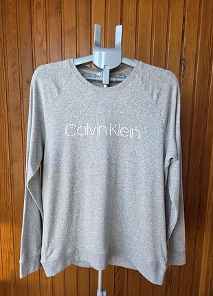 Лонгслів чоловічий calvin klein сірий, розмір l