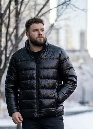 Куртка чоловіча чорна стегана демісезонна