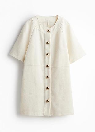 Коротка жіноча сукня h&m молочного кольору