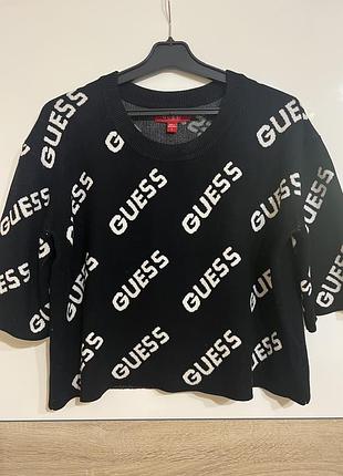 Светр жіночий guess чорний з написами