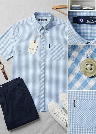 Стильна чоловіча сорочка в клітинку ben sherman (100% оригінал)
