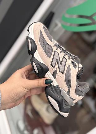 Кросівки жіночі new balance 9060 термо, бежеві, сірі / зимовий хіт: термо-кросівки в стилі nb 9060 — витримують до -20°c!