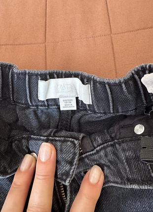 Джинси для дівчинки zara barrel сірі 3