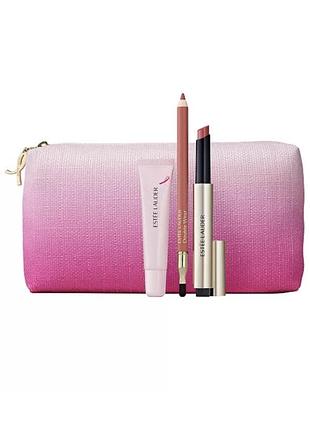 Estée lauder набір для губ з косметичкою