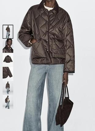 Куртка massimo dutti р.м-л стьобана демісезонна