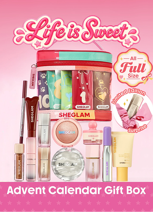 Адвент-календарь sheglam life is sweet advent calendar 2026 - подарочный набор декоративной косметики, 12 сюрпризов (5676)