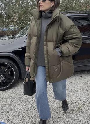 Куртка upcycled down puffer arket xs-s