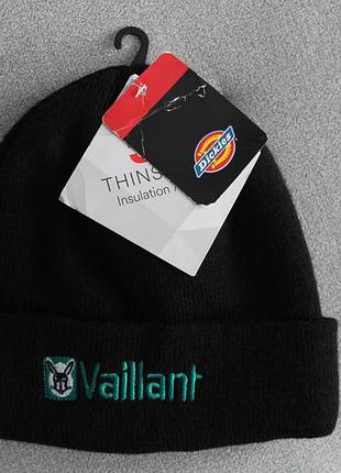 Теплюща шапка dickies x vaillant чорного кольору утеплювач thinsulate