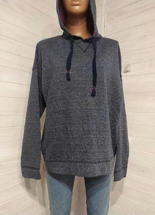 Стильне трикотажне худі promod (розмір xl) оверсайз кофта з капюшоном