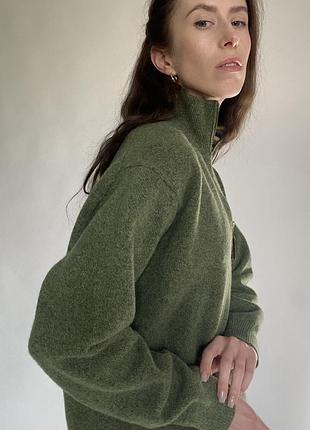 Теплий вінтажний светр luca d’altieri вовняний вовна woolmark