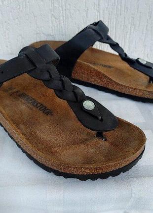 Кожанние ортопедичеcкие шлепки,вьетнамки birkenstock р.39-40