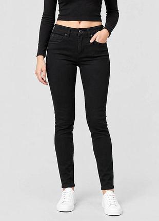 Жіночі чорні джинси slim fit ager з високою посадкою з бавовни