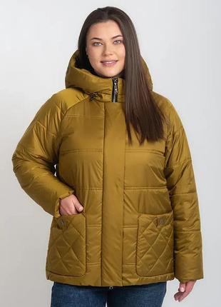 Модная короткая демисезонная женская куртка, размеры 50-62