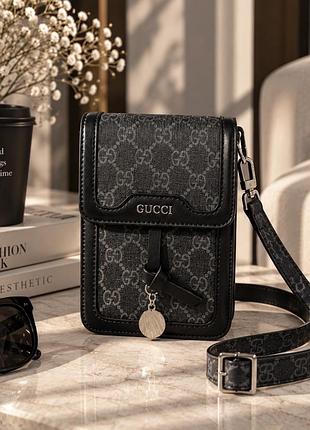 Сумка для телефону унісекс gucci чорна