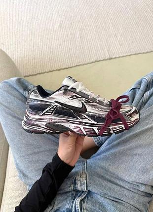 Кроссовки nike initiator retro white burgundy белые бордовые мужские женские
