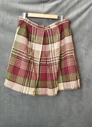 Zara.вовняна картата зимова спідниця.