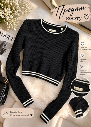 Жіноча кофта zara woman чорна, розмір s/m