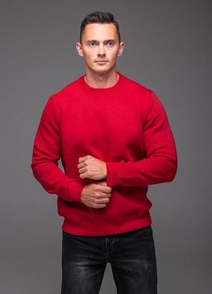 Світшот чоловічий червоний casual на флісі