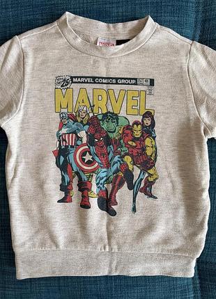 Толстовка для хлопчиків marvel сіра на 5 років