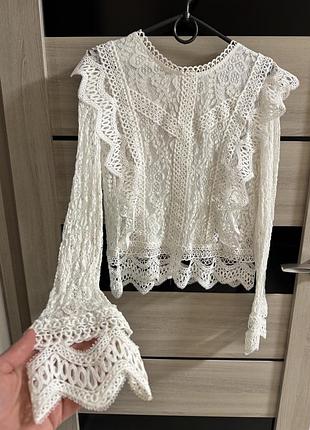 Ажурна блуза нарядна 4