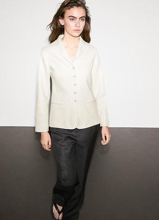 Вовняний блейзер жакет massimo dutti шерстяной жакет блейзер