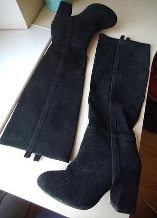Сапоги из натуральной замши zara
