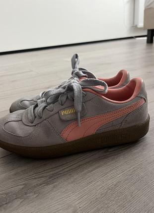 Кросівки для дівчинки puma сіро-рожеві, розмір 37