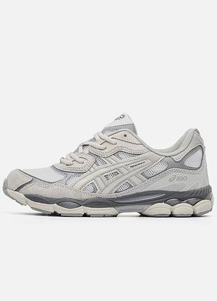 Жіночі кросівки asics gel-nyc grey beige