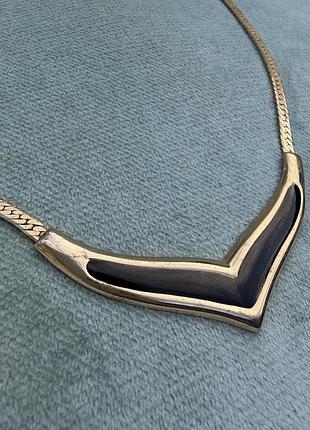 Вітнажне кольє-намисто в стилі art deco / 1980s power dressing