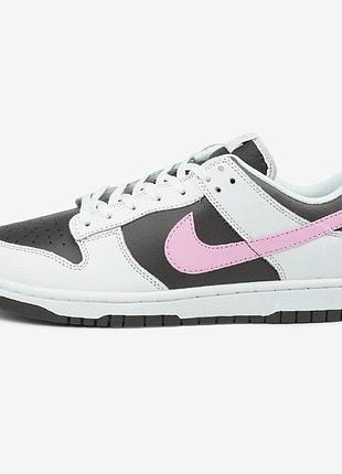 Жіночі кросівки nike sb dunk low white brown pink