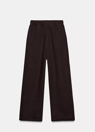 Брюки жіночі широкі чорні zara