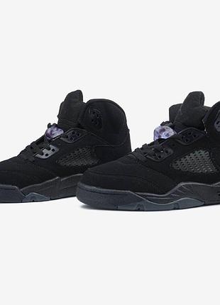 Чоловічі кросівки jordan 5 black dark blue gum