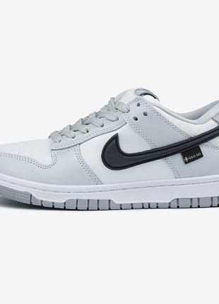 Жіночі кросівки nike dunk white grey gore-tex termo