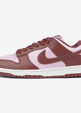 Чоловічі кросівки nike dunk low next nature brown pink