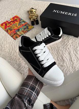 Кроссовки numeris atelier ink black white арт 26004