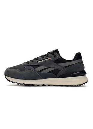 Чоловічі кросівки reebok classic leather 2400 grey black