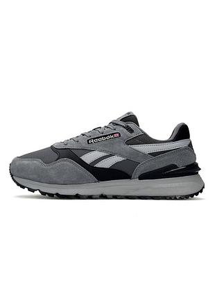 Чоловічі кросівки reebok classic leather 2400 grey black white