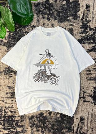 Футболка skeleton biker