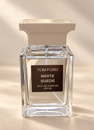 Tom ford white suede eau de parfum 100 мл — жіночий унісекс парфум, аромат замші та мускусу, парфумована вода у скляному флаконі