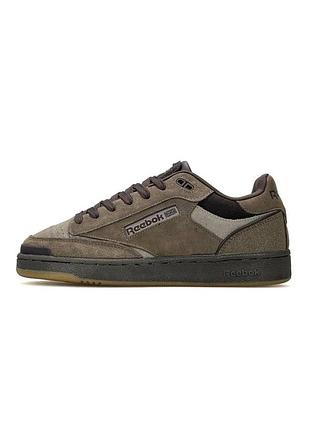 Мужские кроссовки reebok club c brown