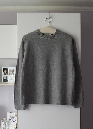 Серый свитер с круглым вырезом горловины от marks &amp; spencer
