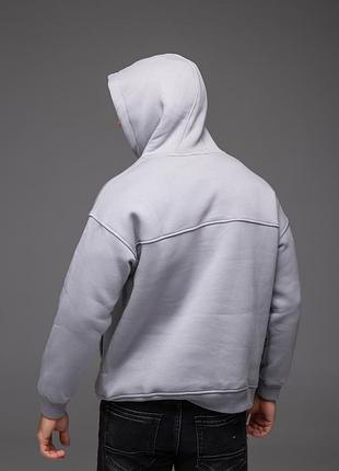 Сіра чоловіча кофта tb на флісі oversize 9