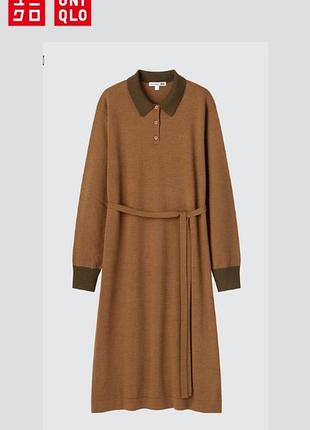 Платье-поло из шерсти мериноса от uniqlo