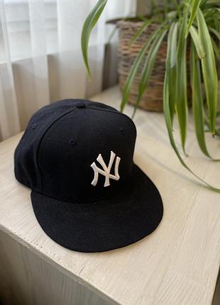 Бейсболка чоловіча new era 59fifty new york yankees чорна