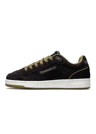Мужские кроссовки reebok club c brown white
