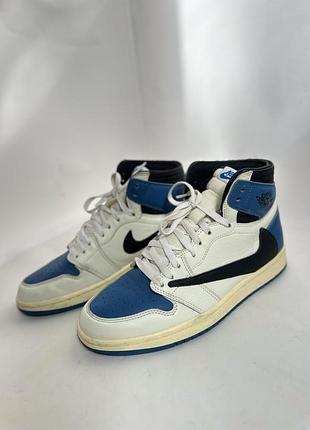 Кросівки jordan 1 high travis scott x fragment | us 9.5 (43) топ якість